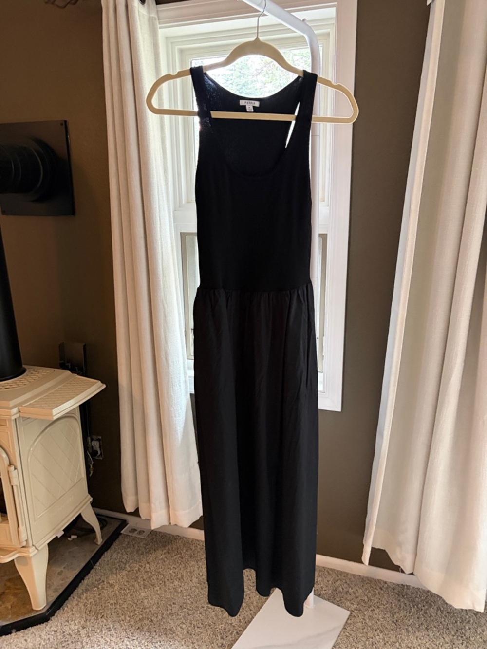 Pistola Black Midi/Maxi dress with pockets- Never Worn